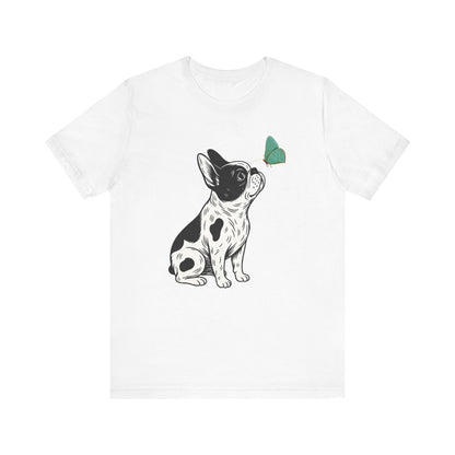 Piebald French Bulldog Butterfly TShirt