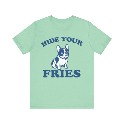Piebald French Bulldog Fries TShirt