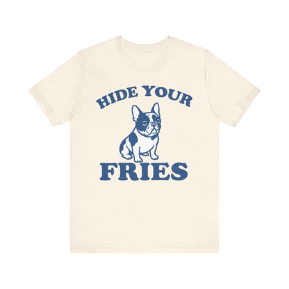 Piebald French Bulldog Fries TShirt