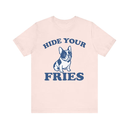 Piebald French Bulldog Fries TShirt