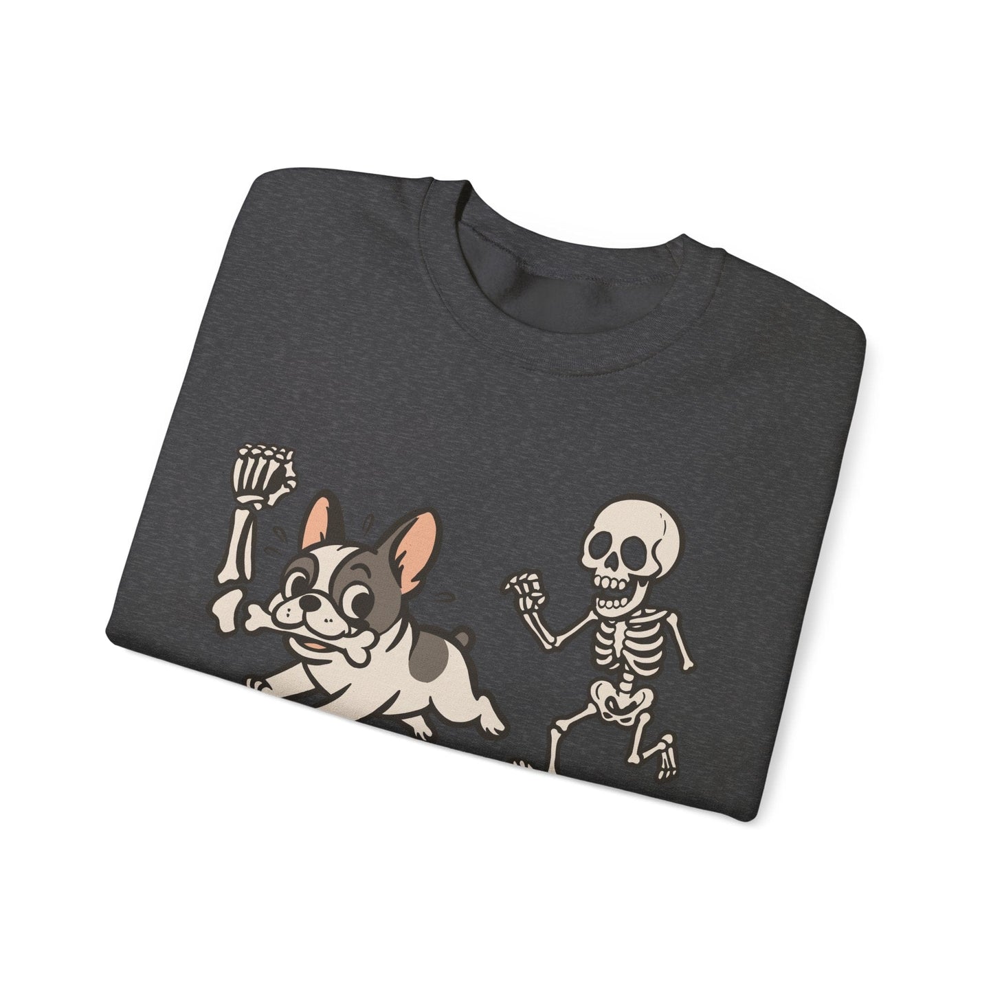 Printify Sweatshirt Piebald French Bulldog Grave Robber Sweatshirt