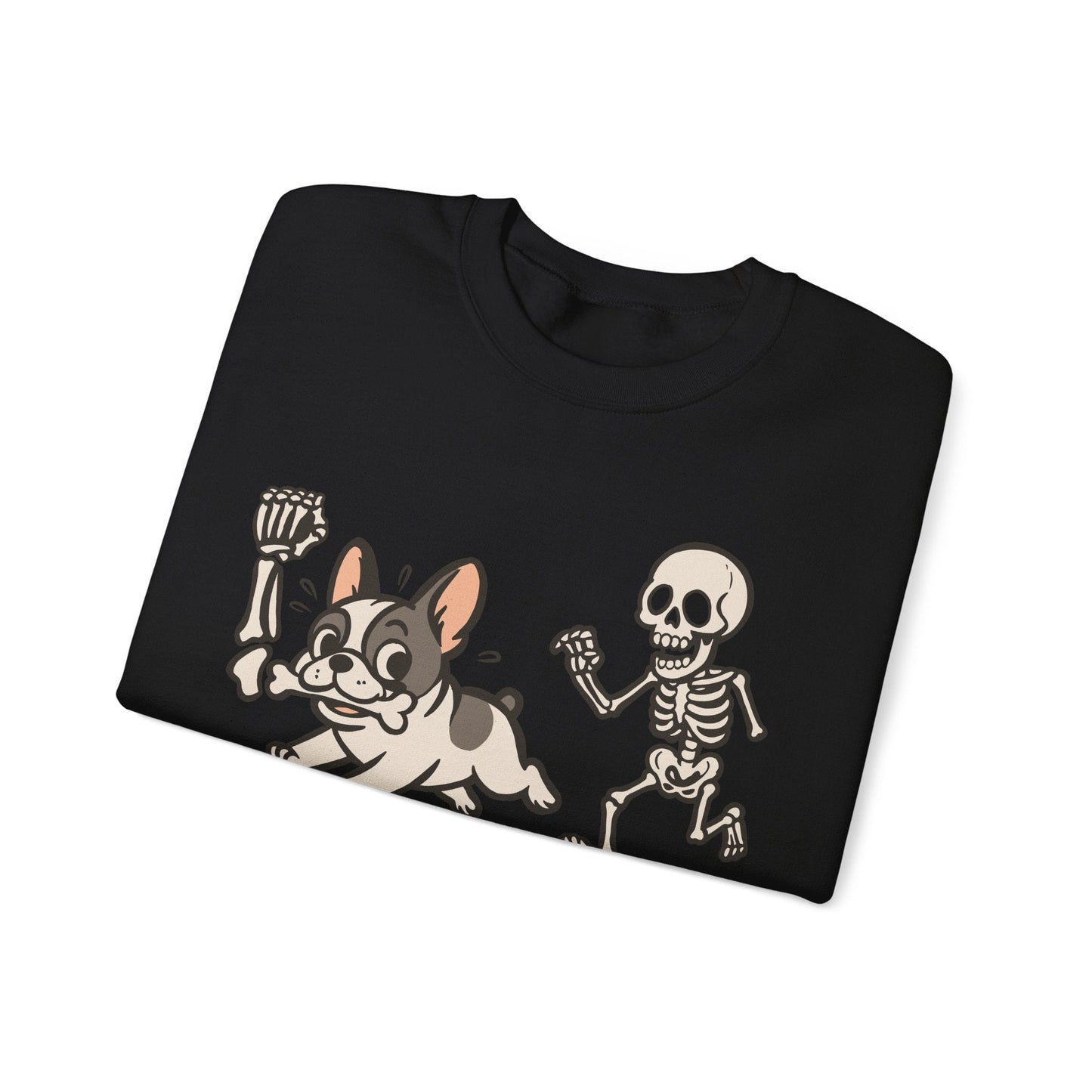 Printify Sweatshirt Piebald French Bulldog Grave Robber Sweatshirt