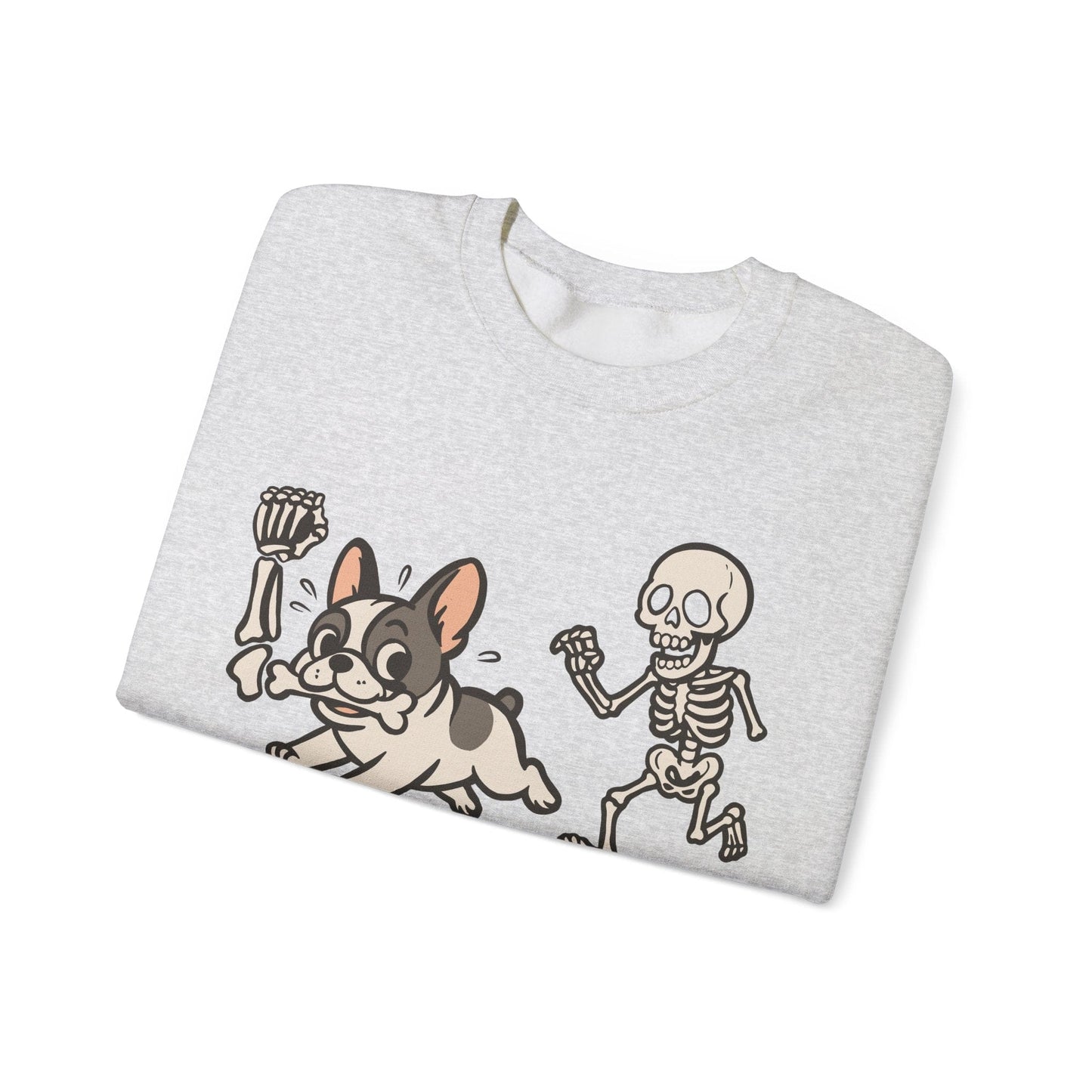 Printify Sweatshirt Piebald French Bulldog Grave Robber Sweatshirt