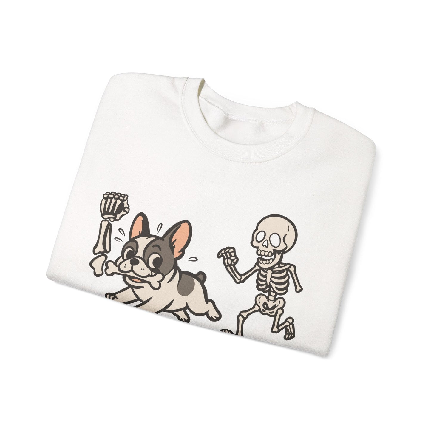 Printify Sweatshirt Piebald French Bulldog Grave Robber Sweatshirt
