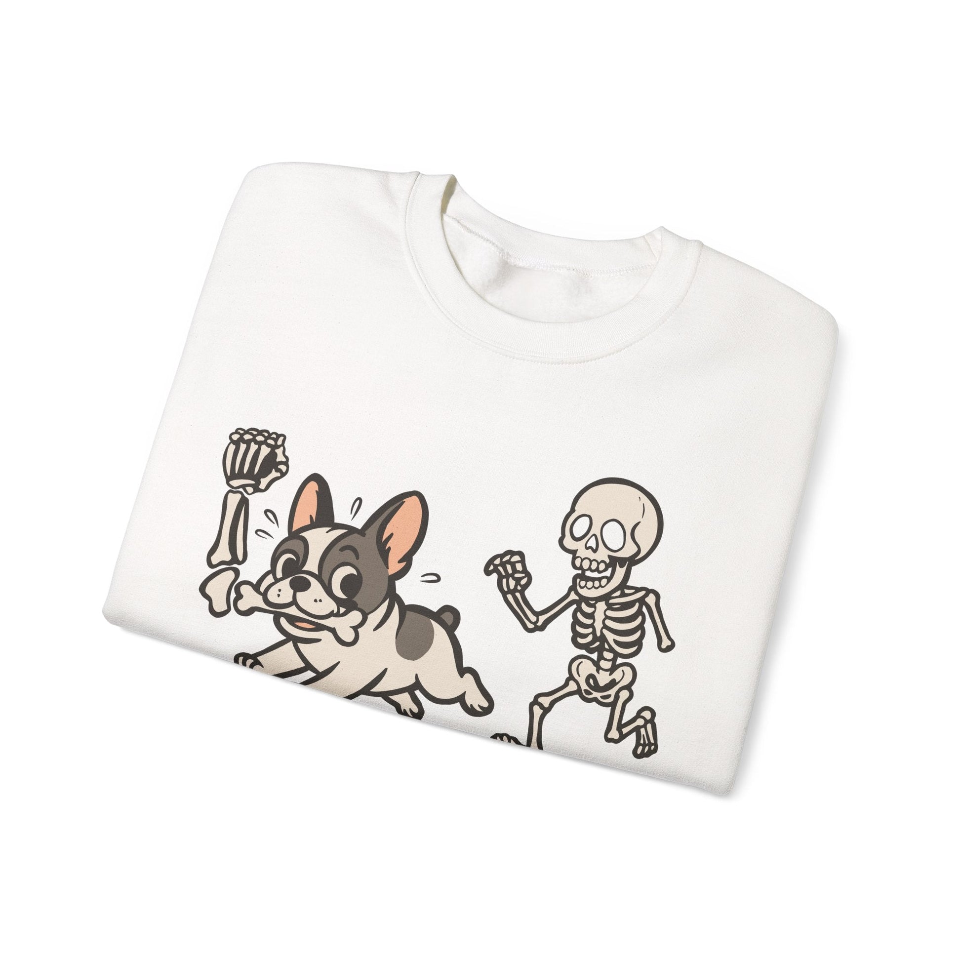 Printify Sweatshirt Piebald French Bulldog Grave Robber Sweatshirt