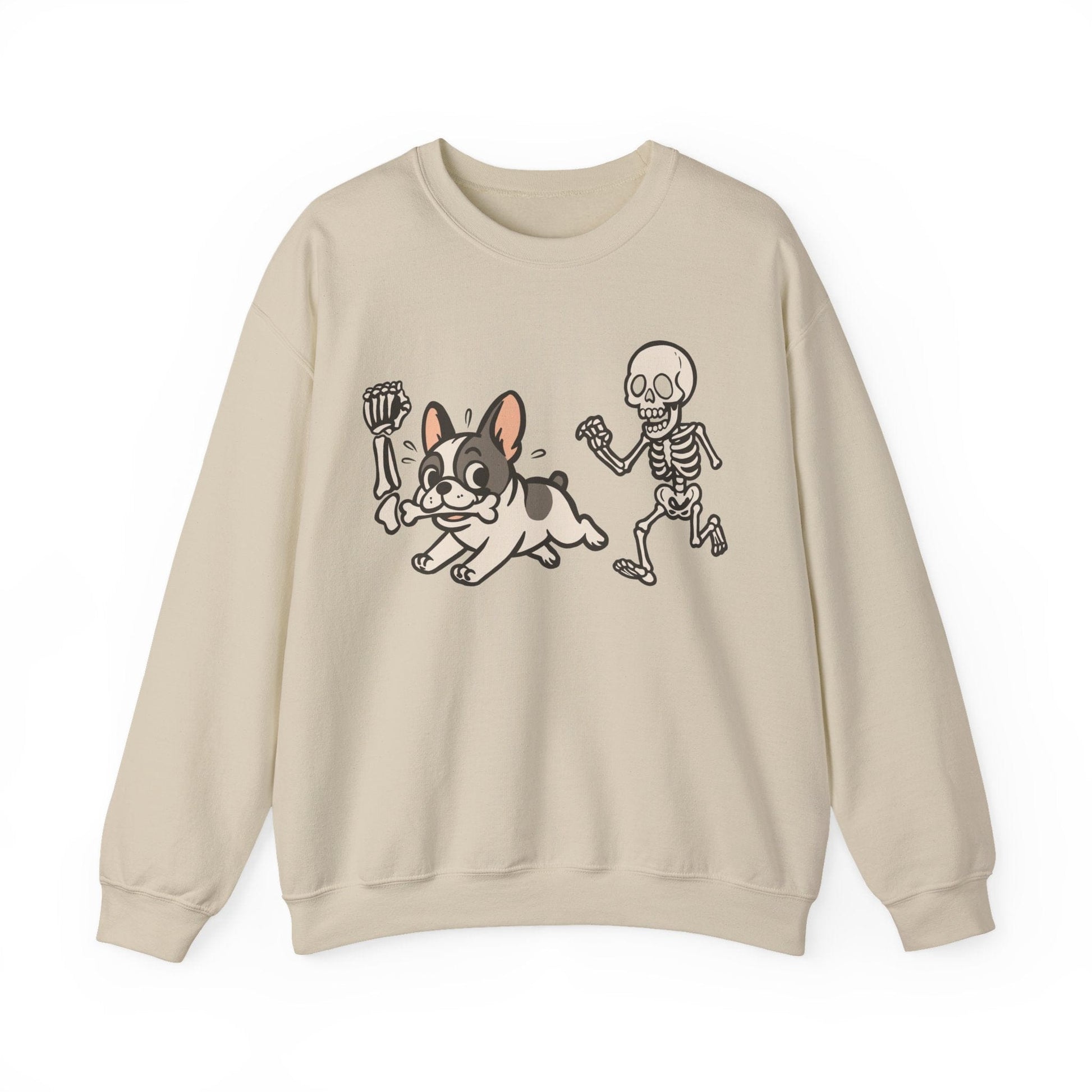 Printify Sweatshirt Piebald French Bulldog Grave Robber Sweatshirt