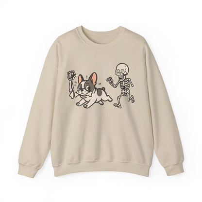 Printify Sweatshirt Piebald French Bulldog Grave Robber Sweatshirt