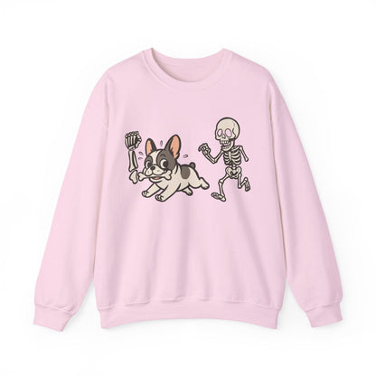 Printify Sweatshirt Piebald French Bulldog Grave Robber Sweatshirt