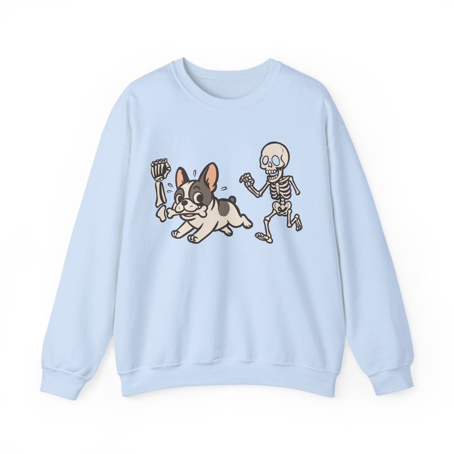 Printify Sweatshirt Piebald French Bulldog Grave Robber Sweatshirt
