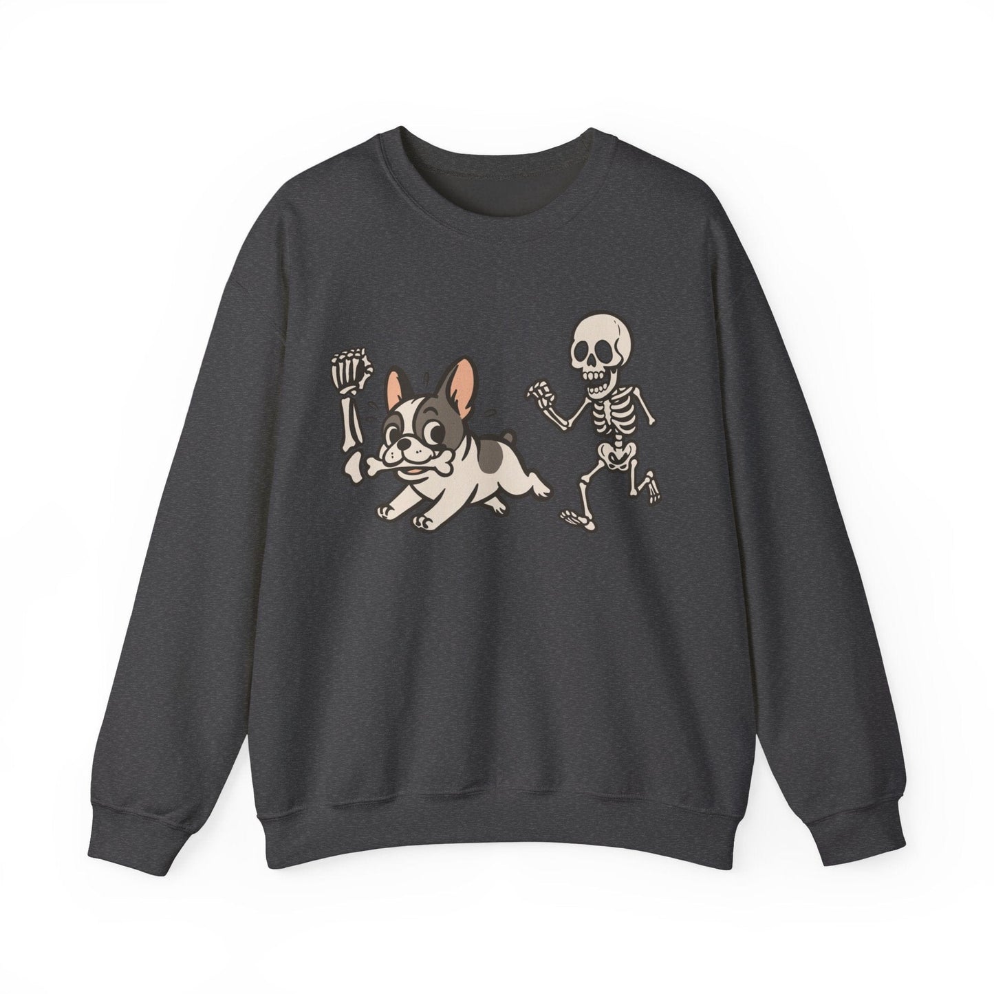 Printify Sweatshirt Piebald French Bulldog Grave Robber Sweatshirt