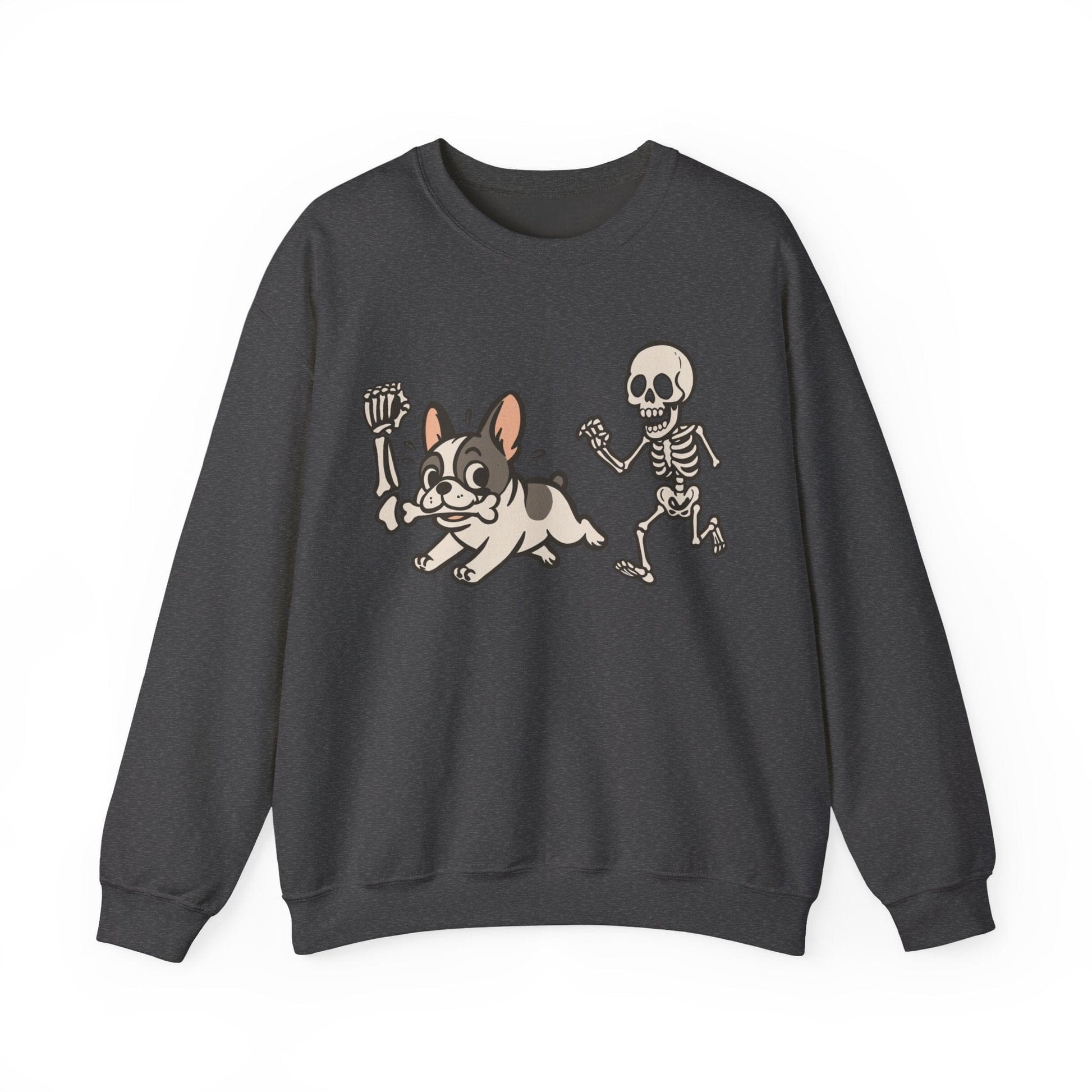 Printify Sweatshirt Piebald French Bulldog Grave Robber Sweatshirt