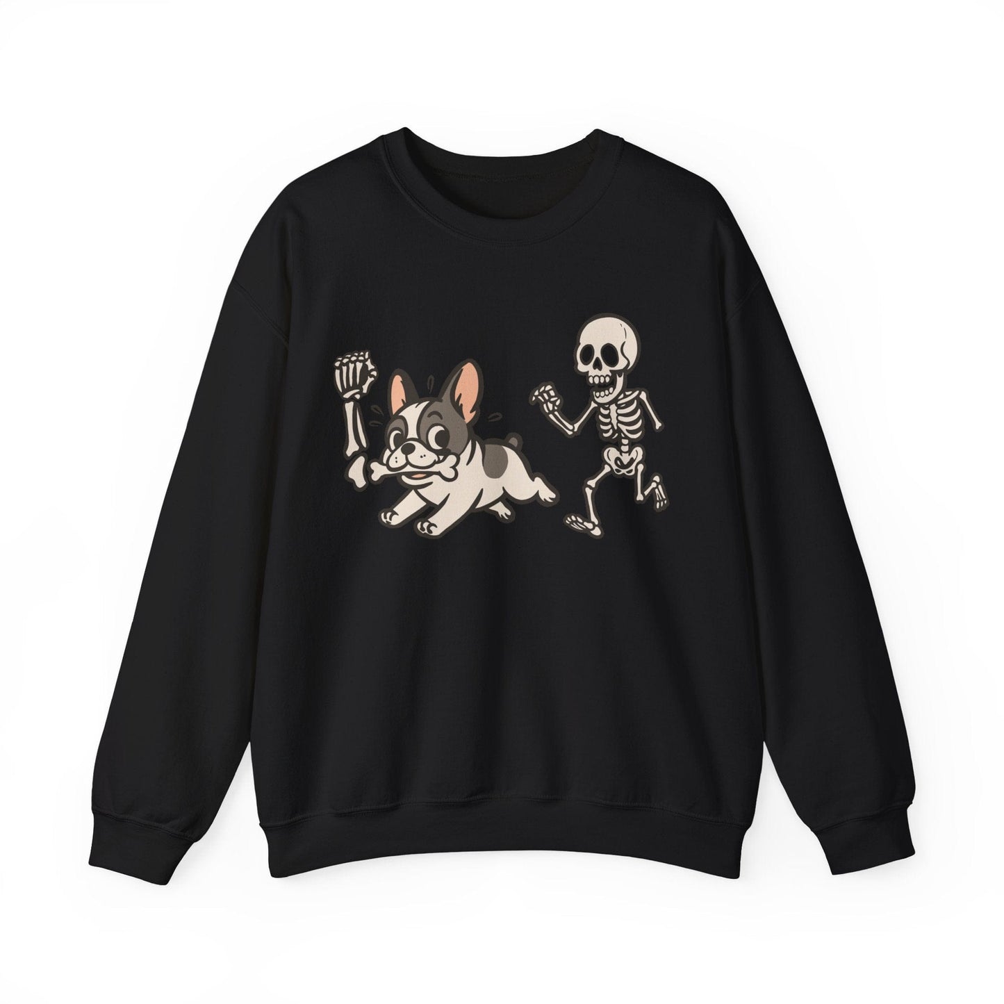 Printify Sweatshirt Piebald French Bulldog Grave Robber Sweatshirt