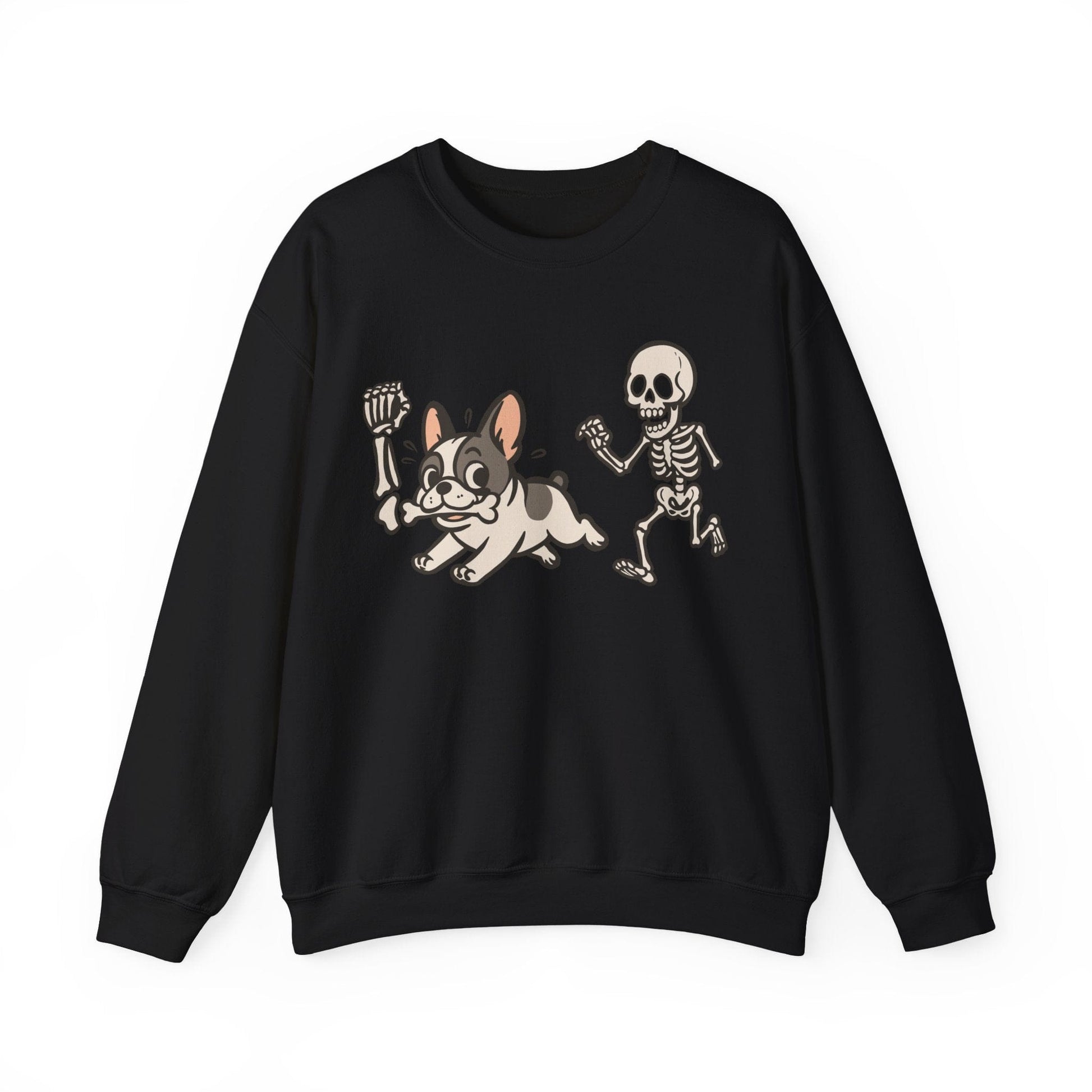 Printify Sweatshirt Piebald French Bulldog Grave Robber Sweatshirt