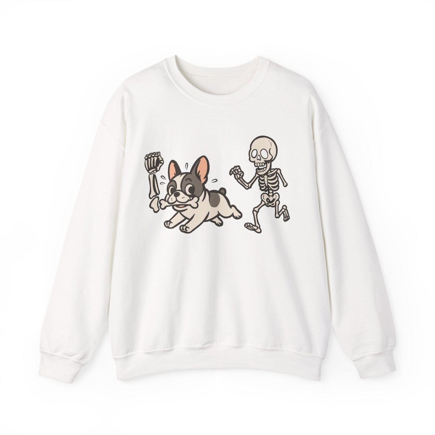 Printify Sweatshirt Piebald French Bulldog Grave Robber Sweatshirt