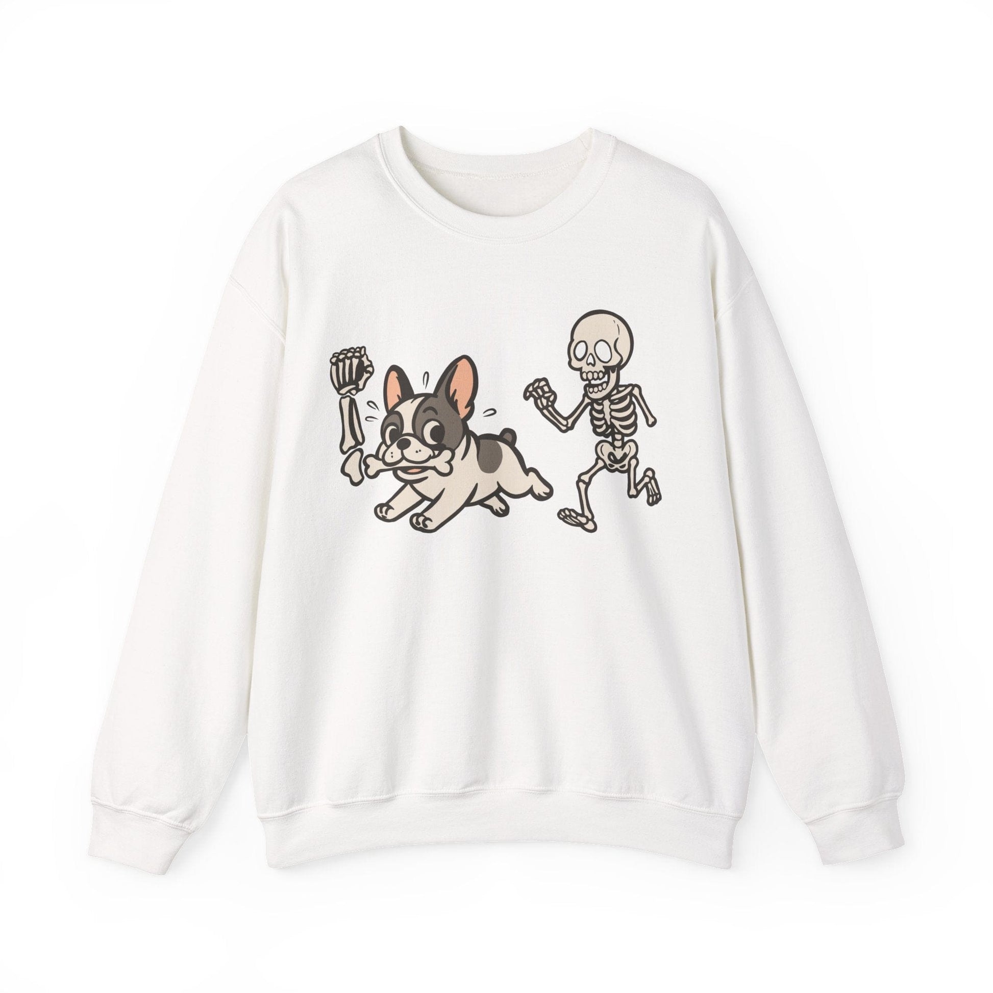 Printify Sweatshirt Piebald French Bulldog Grave Robber Sweatshirt