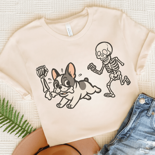 Printify T-Shirt Natural / S Piebald French Bulldog Grave Robber TShirt