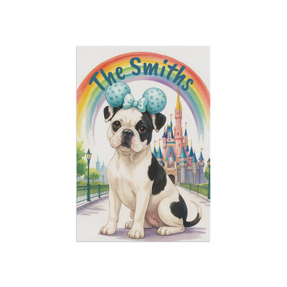 Printify Garden Flag Piebald French Bulldog Magical Kingdom Garden Flag