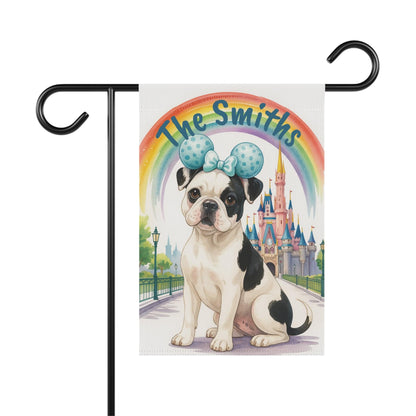 Printify Garden Flag Piebald French Bulldog Magical Kingdom Garden Flag