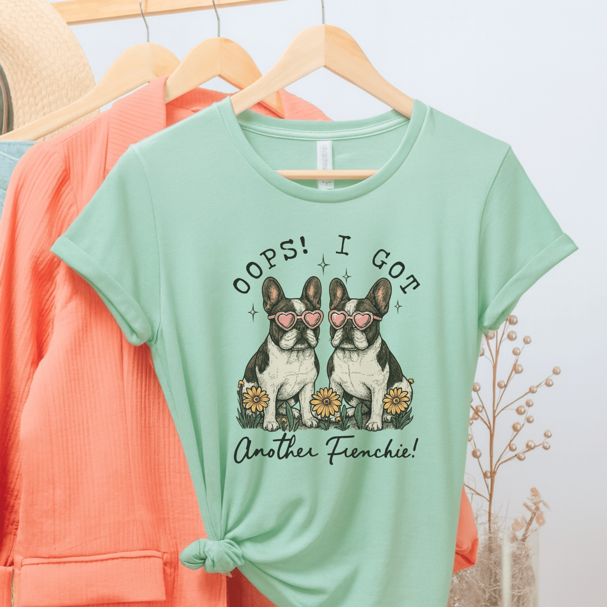Printify T-Shirt Piebald French Bulldog Oops TShirt