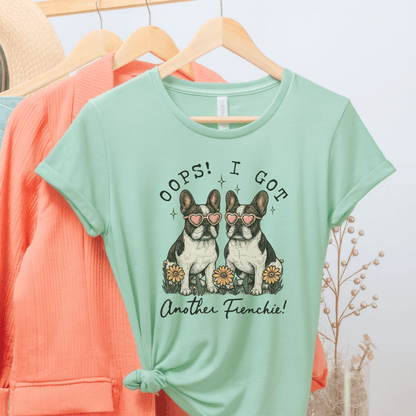 Printify T-Shirt Piebald French Bulldog Oops TShirt