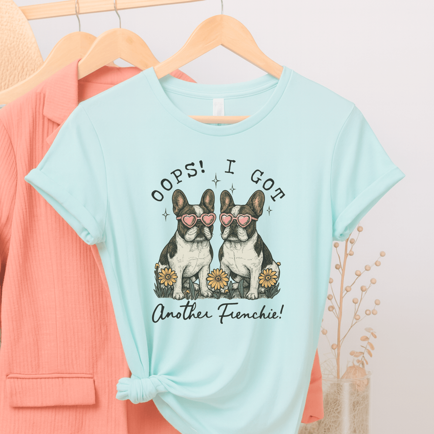 Printify T-Shirt Piebald French Bulldog Oops TShirt