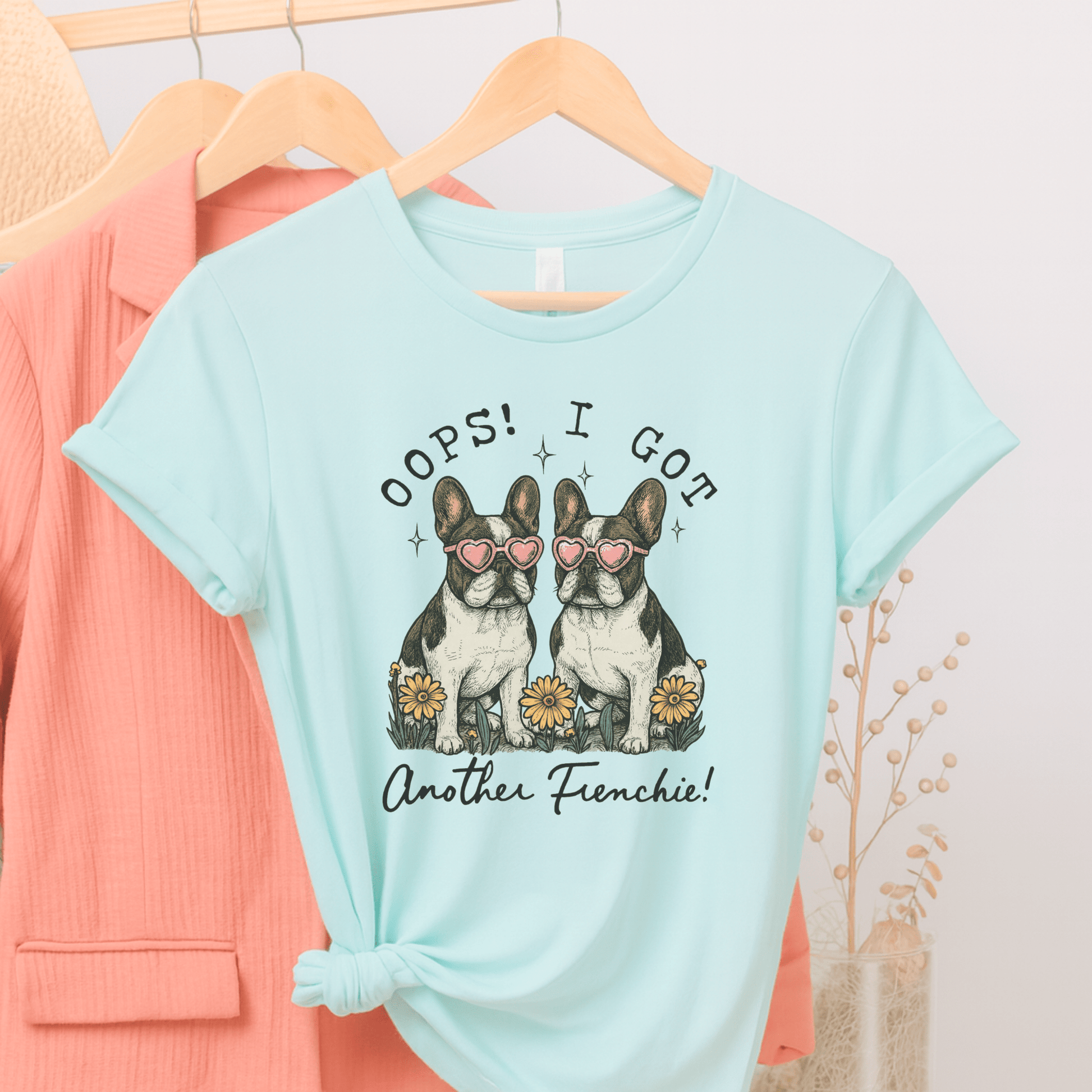 Printify T-Shirt Piebald French Bulldog Oops TShirt