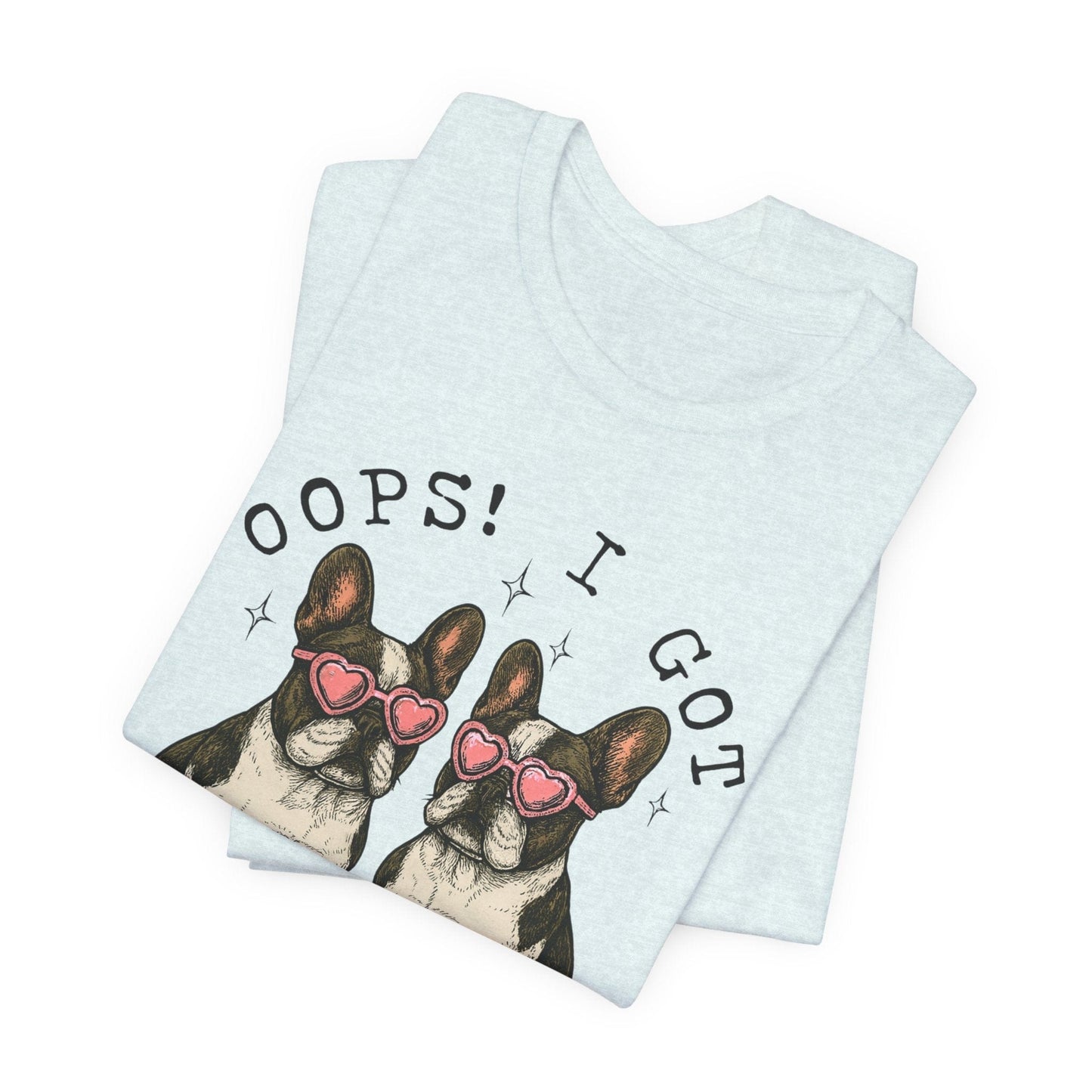 Printify T-Shirt Piebald French Bulldog Oops TShirt