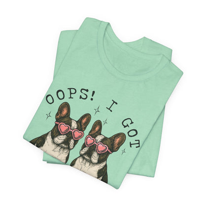 Printify T-Shirt Piebald French Bulldog Oops TShirt