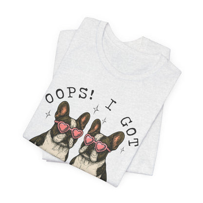 Printify T-Shirt Piebald French Bulldog Oops TShirt