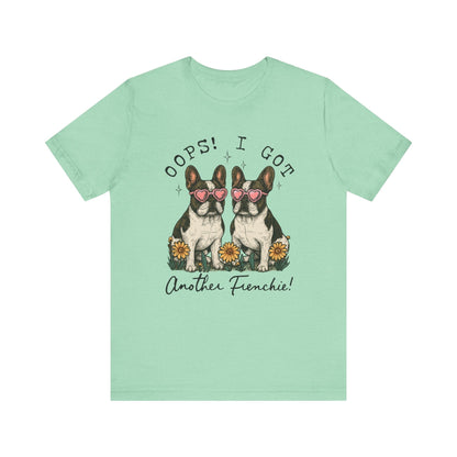 Printify T-Shirt Piebald French Bulldog Oops TShirt