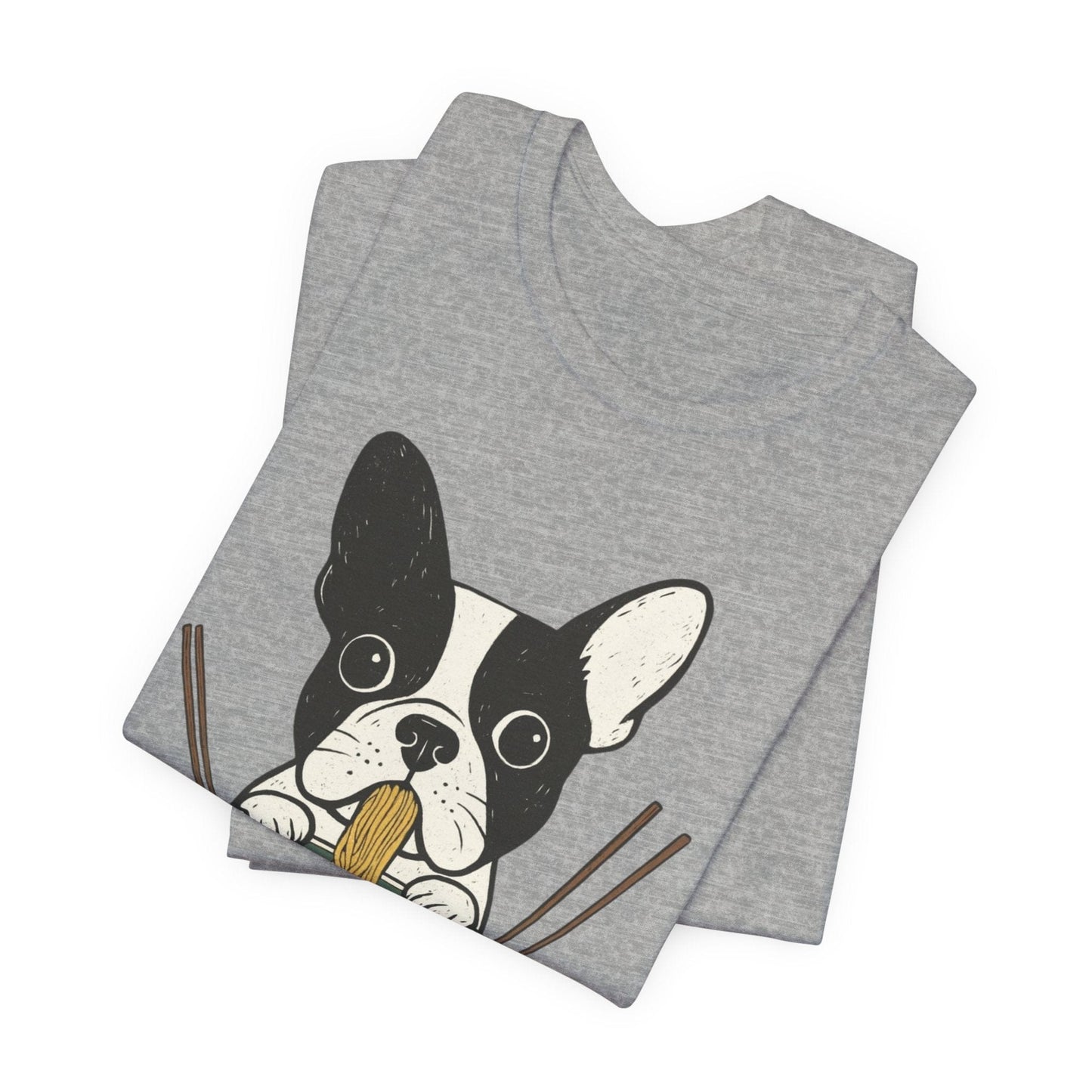 Printify T-Shirt Piebald French Bulldog Ramen TShirt