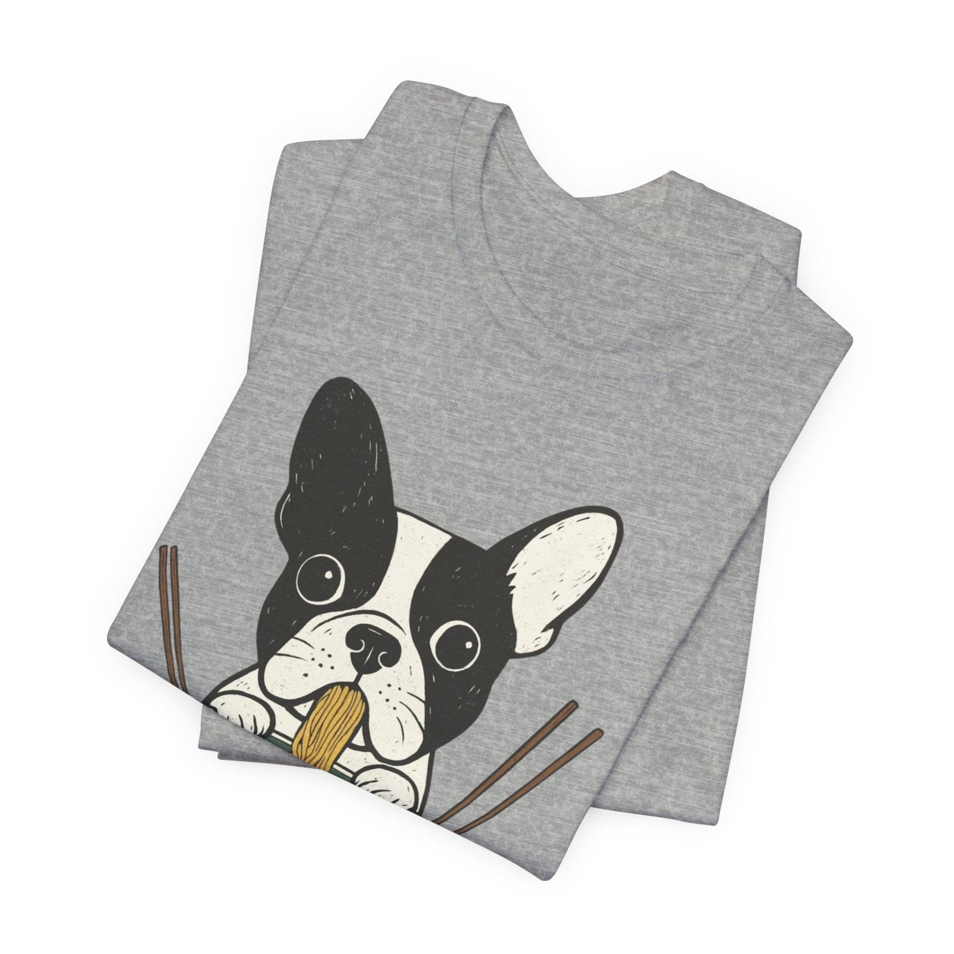 Printify T-Shirt Piebald French Bulldog Ramen TShirt
