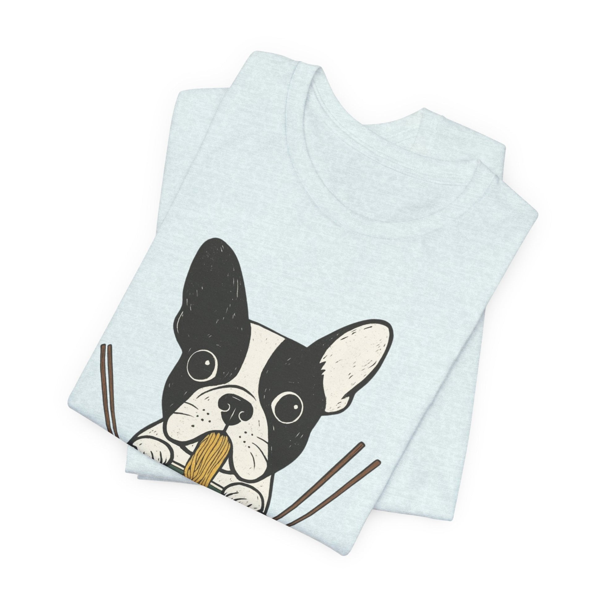 Printify T-Shirt Piebald French Bulldog Ramen TShirt