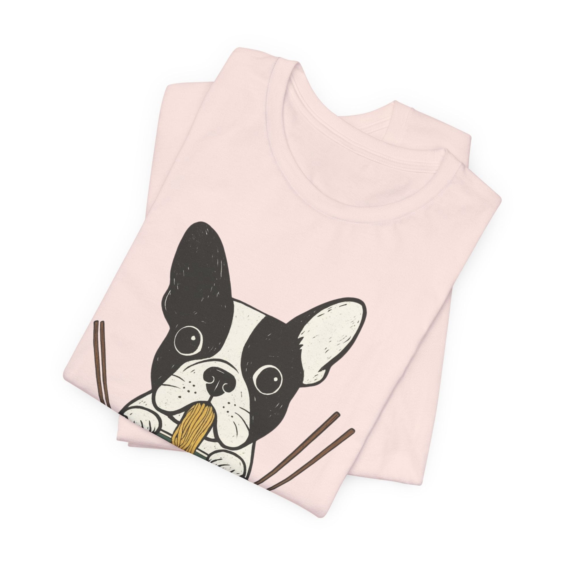 Printify T-Shirt Piebald French Bulldog Ramen TShirt
