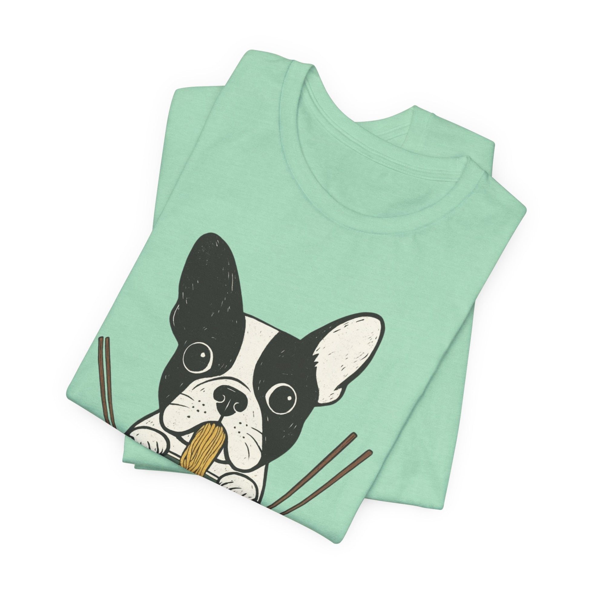 Printify T-Shirt Piebald French Bulldog Ramen TShirt