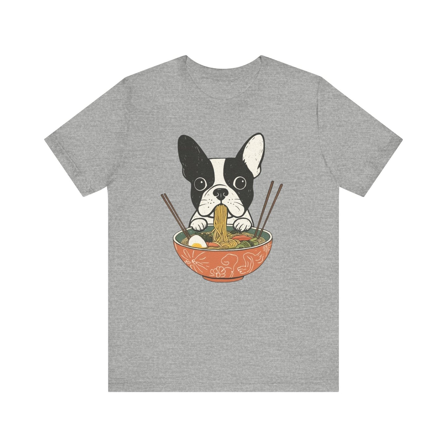 Printify T-Shirt Piebald French Bulldog Ramen TShirt