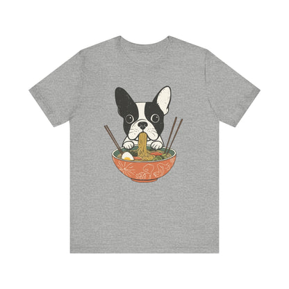 Printify T-Shirt Piebald French Bulldog Ramen TShirt