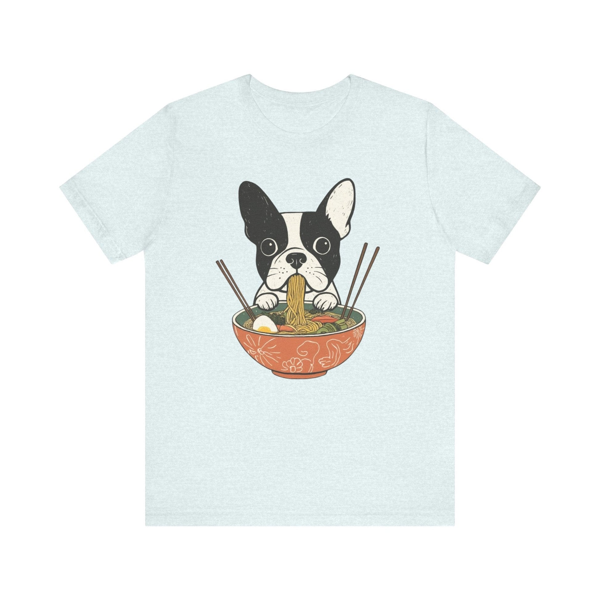 Printify T-Shirt Piebald French Bulldog Ramen TShirt