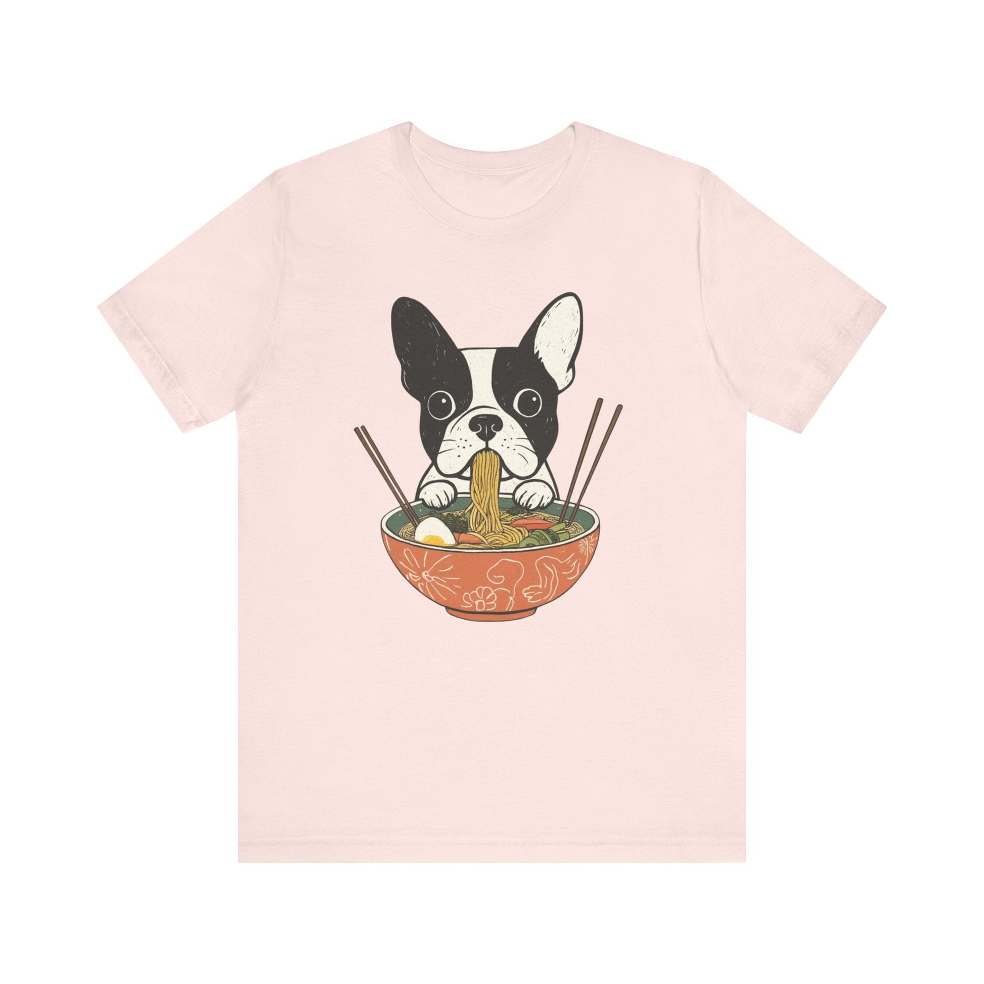 Printify T-Shirt Piebald French Bulldog Ramen TShirt