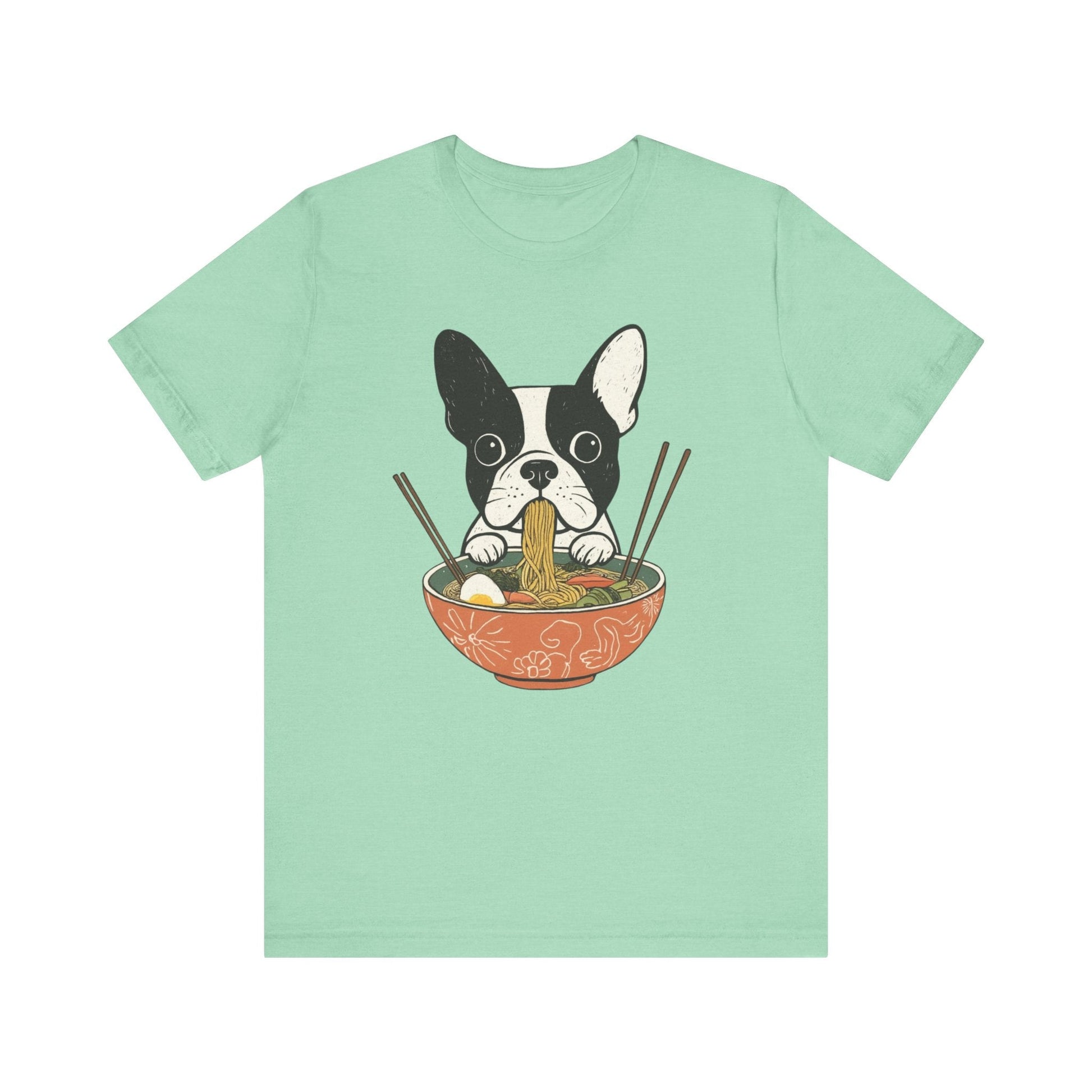 Printify T-Shirt Piebald French Bulldog Ramen TShirt