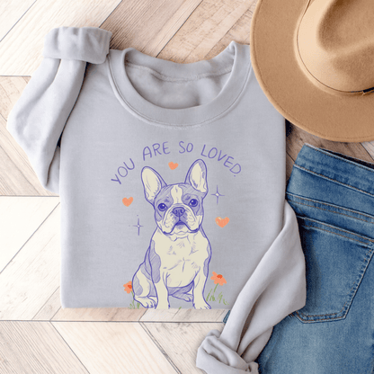 Piebald Frenchie Always Loved Sweatshirt Ash