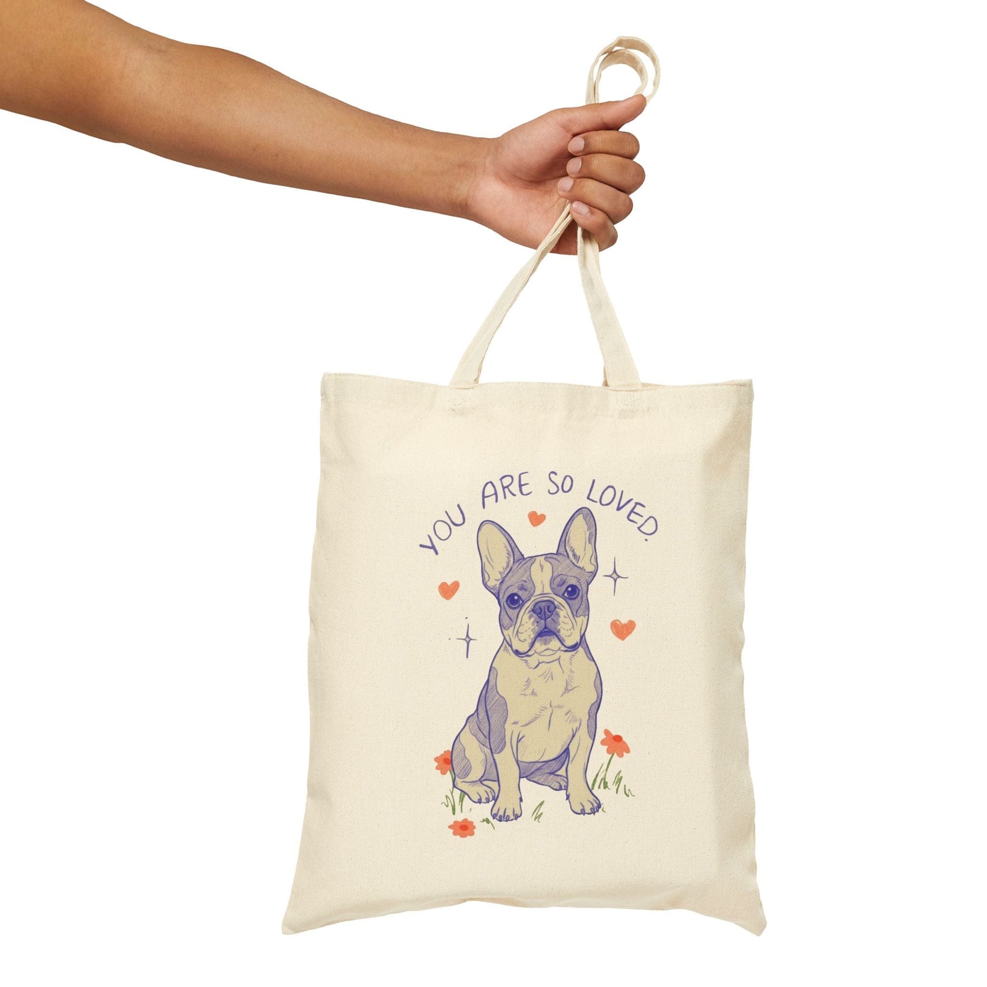 Piebald Frenchie Always Loved Tote Bag