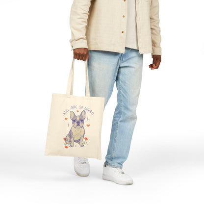Piebald Frenchie Always Loved Tote Bag