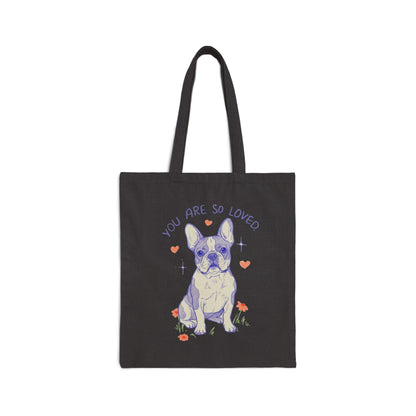 Piebald Frenchie Always Loved Tote Bag