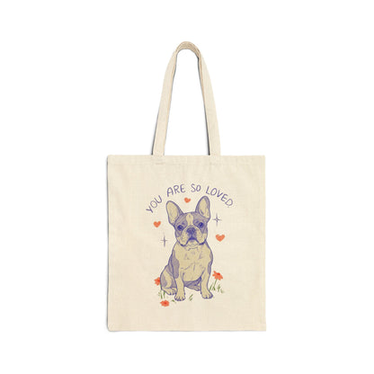 Piebald Frenchie Always Loved Tote Bag