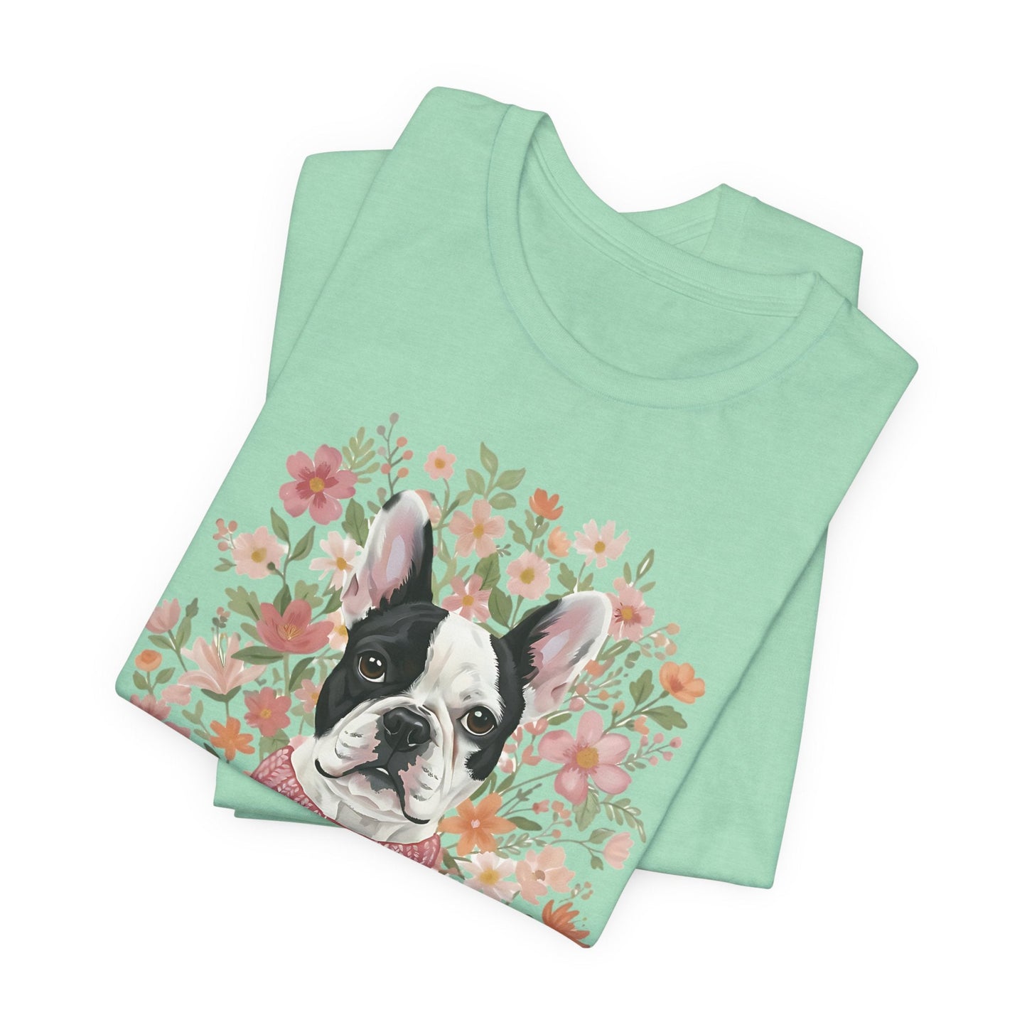 Piebald Frenchie Bouquet Tshirt
