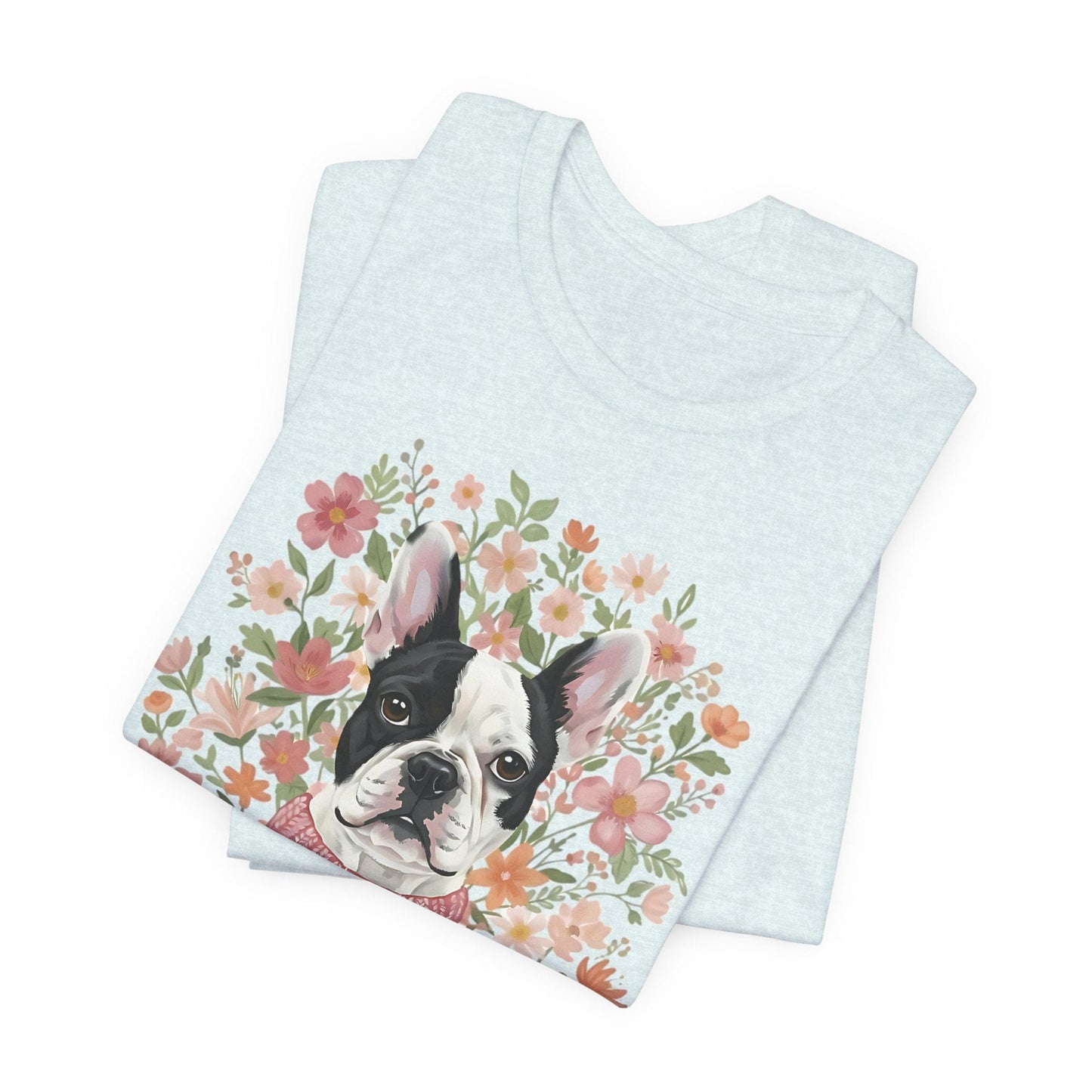 Piebald Frenchie Bouquet Tshirt