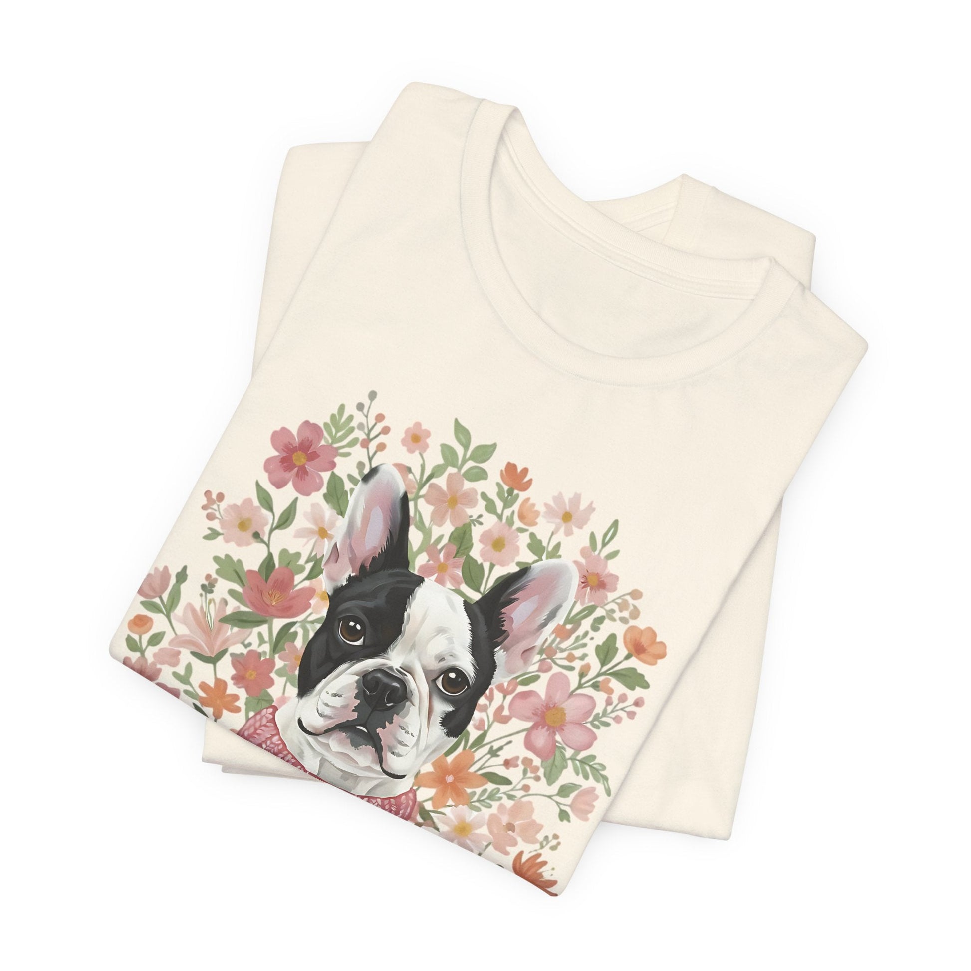 Piebald Frenchie Bouquet Tshirt