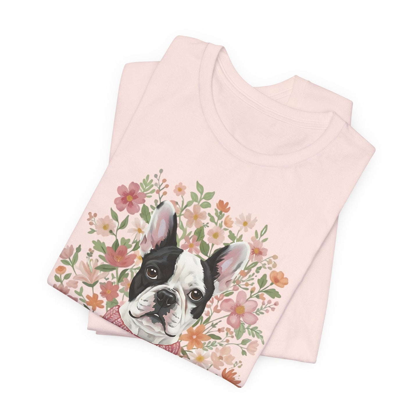 Piebald Frenchie Bouquet Tshirt