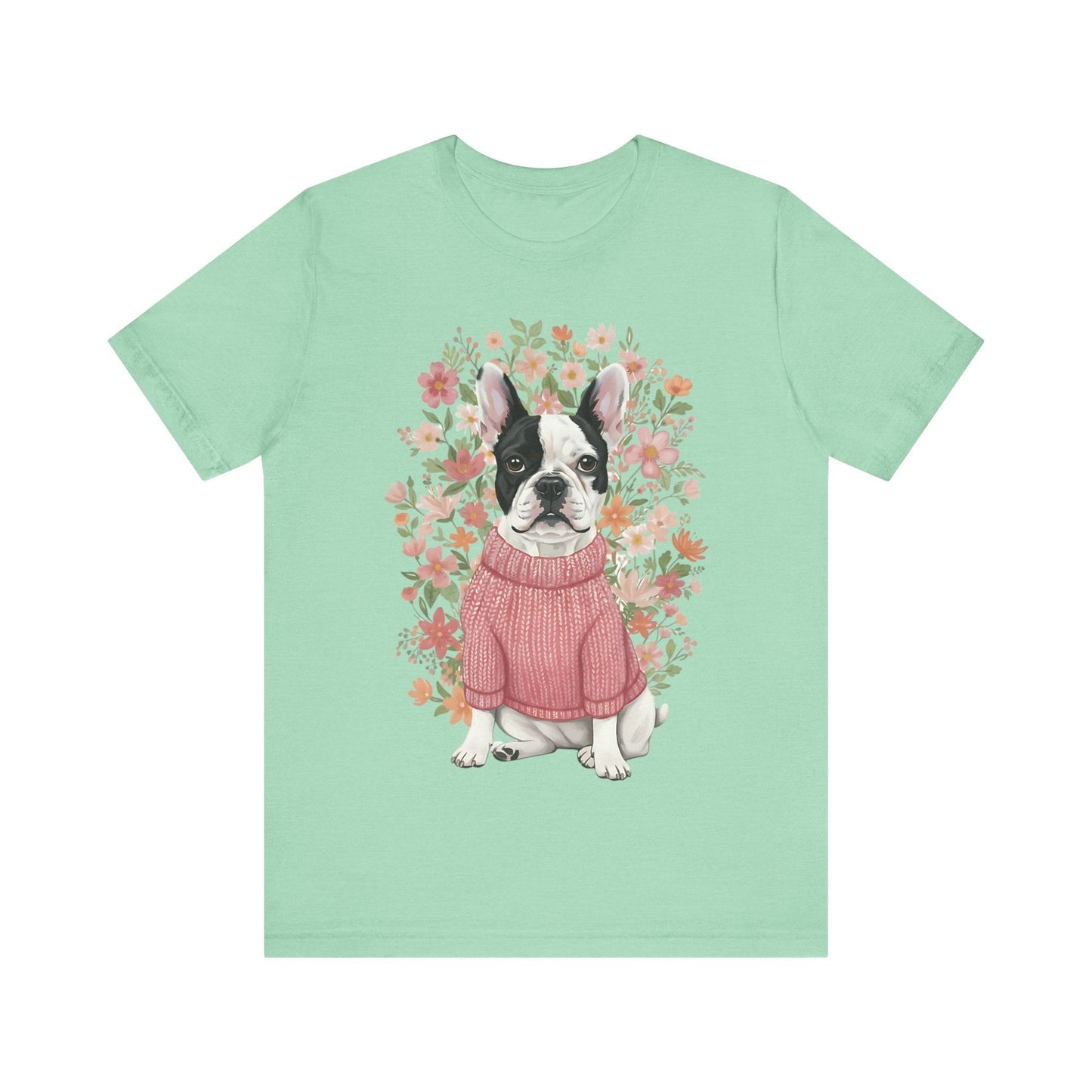 Piebald Frenchie Bouquet Tshirt